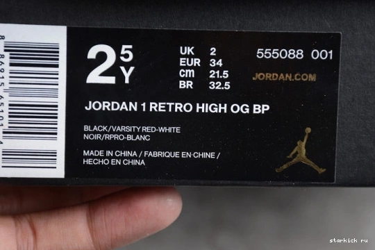 Kids High Retro 1 Kid OG Air 001 555088 Jordan Banned 001  555088 Bred  Red Black 1020